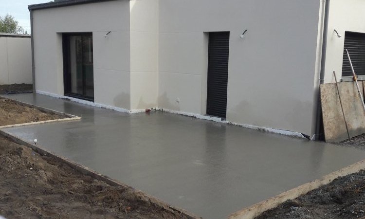 dalle béton finition brute à Dinard